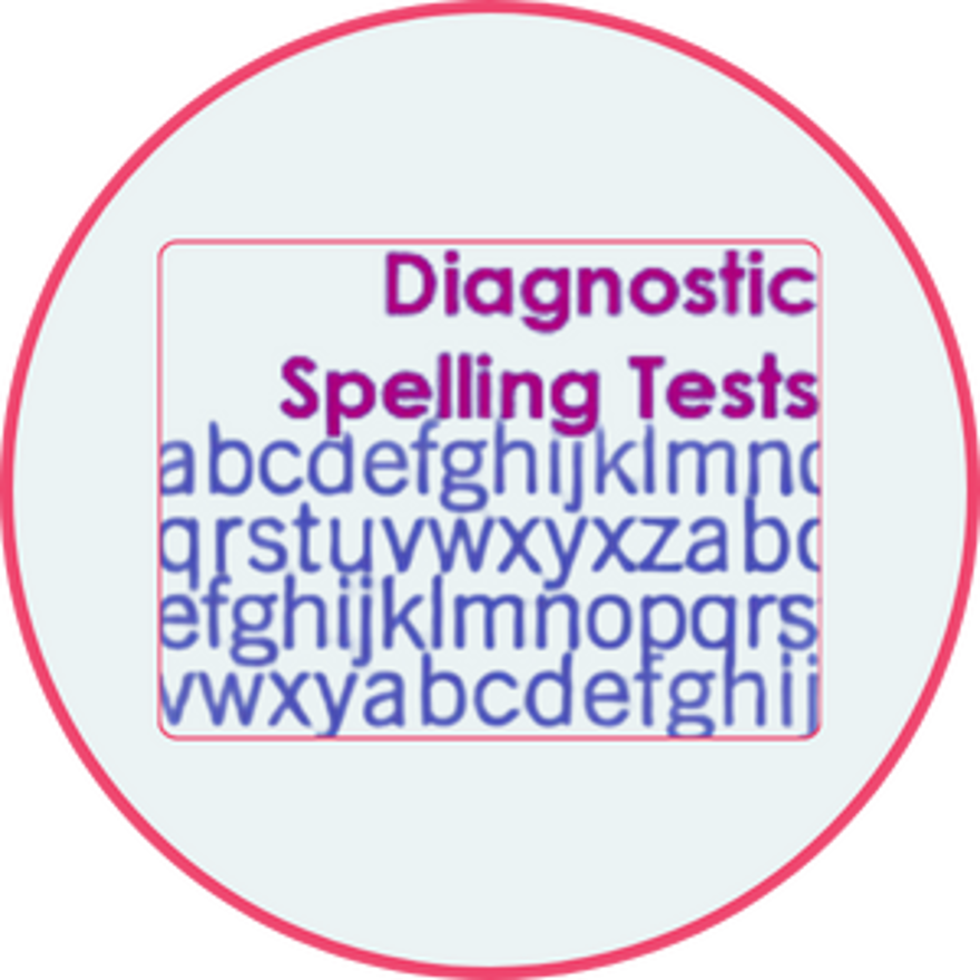 dst logo in a pale blue circle with a pink trim